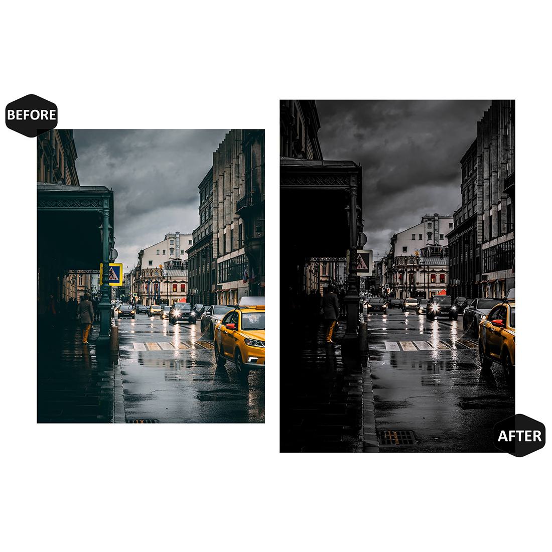 16 City Chic Lightroom Presets, Moody Urban Mobile Preset, Town Desktop LR Filter, DNG Instagram And Blogger Theme For Portrait, Lifestyle preview image.