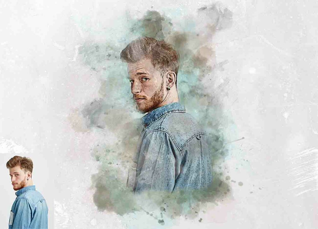 Old Watercolor Painting Photoshop Action - MasterBundles
