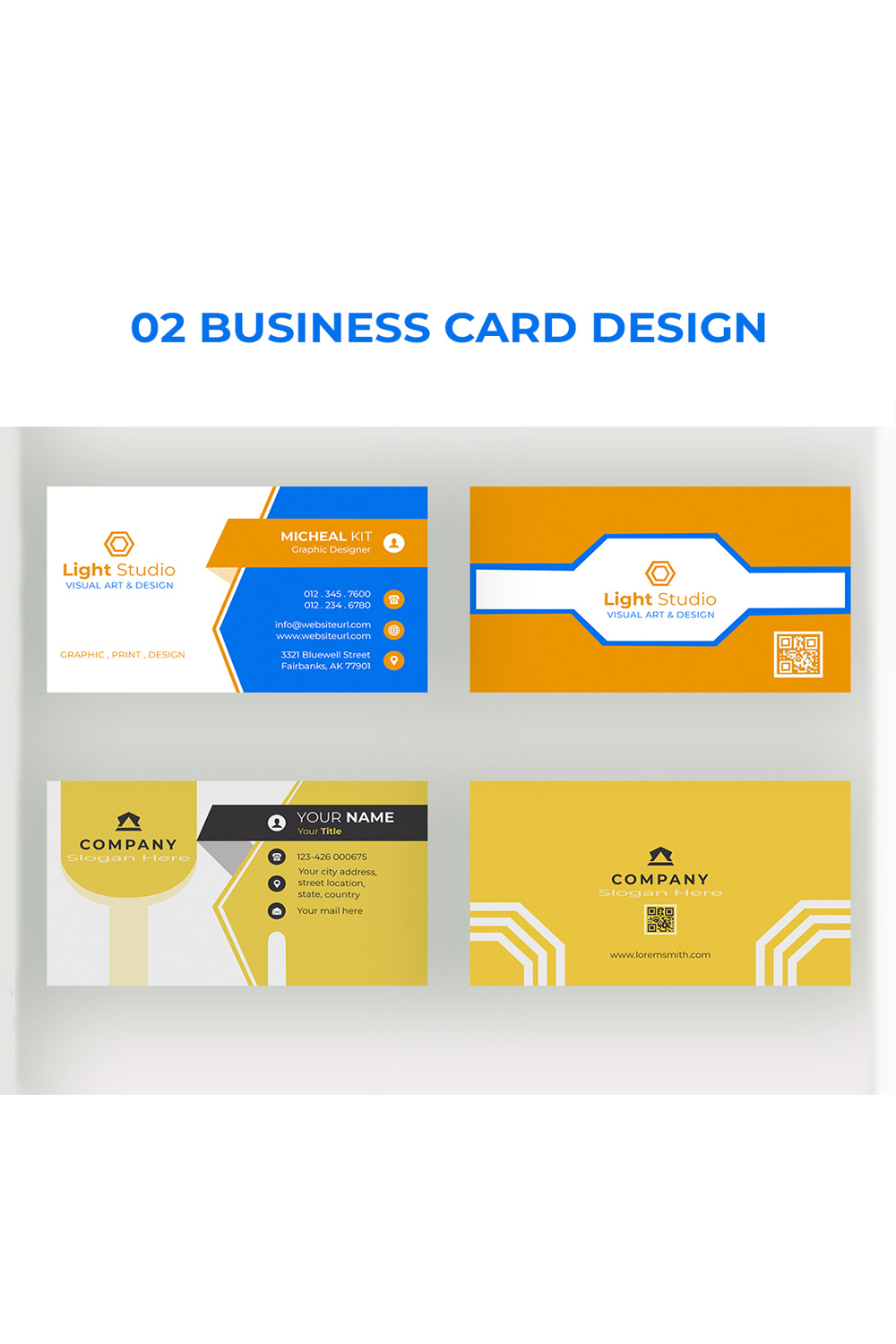 Professional Business Card Design Templates pinterest preview image.