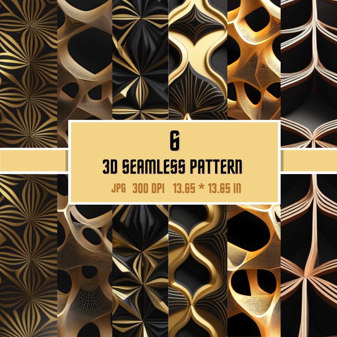 3D seamless pattern, Digital paper - Fusion of nature & technology cover image.