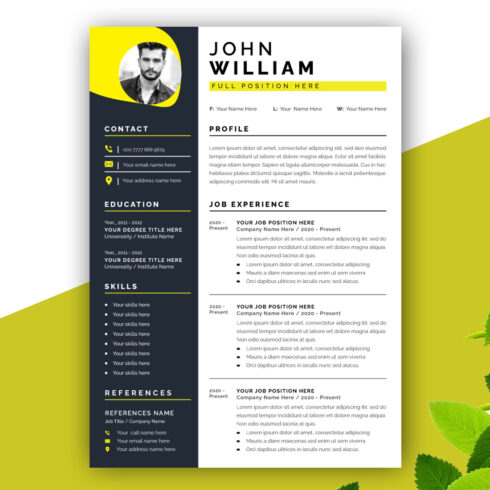 Creative Resume CV Template cover image.