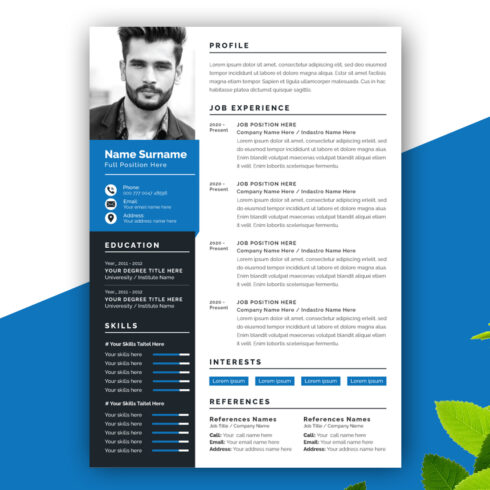 Business Resume Template cover image.