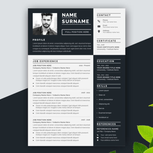 Resume Design Layout Template cover image.