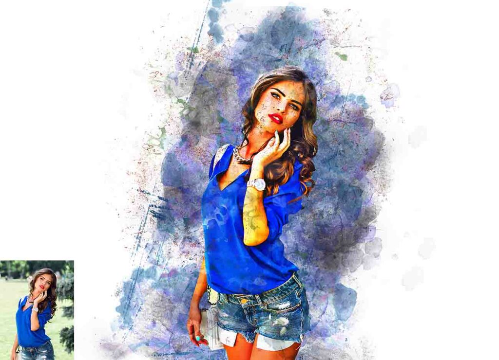 Great Watercolor Paint Photoshop Action - MasterBundles