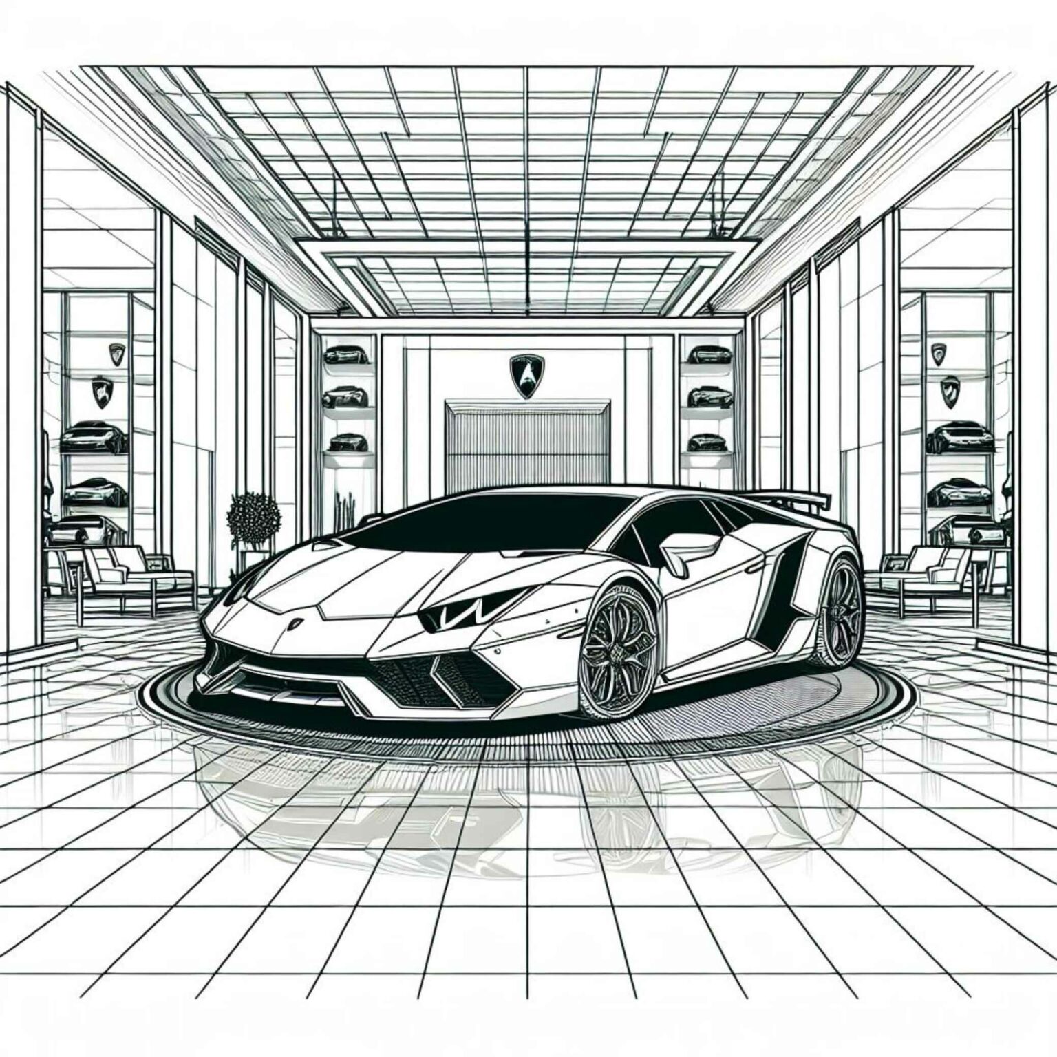 15 Lamborghini and Monster Truck Coloring pages in just 10$ - MasterBundles