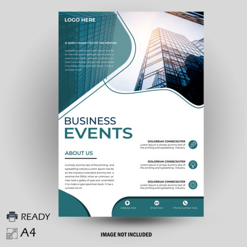 Vector vector vertical business flyer template cover image.