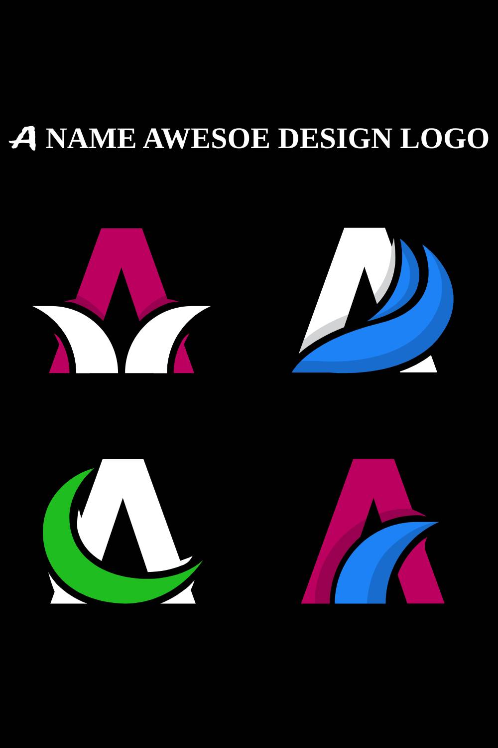 A Name logo , Only $5 pinterest preview image.