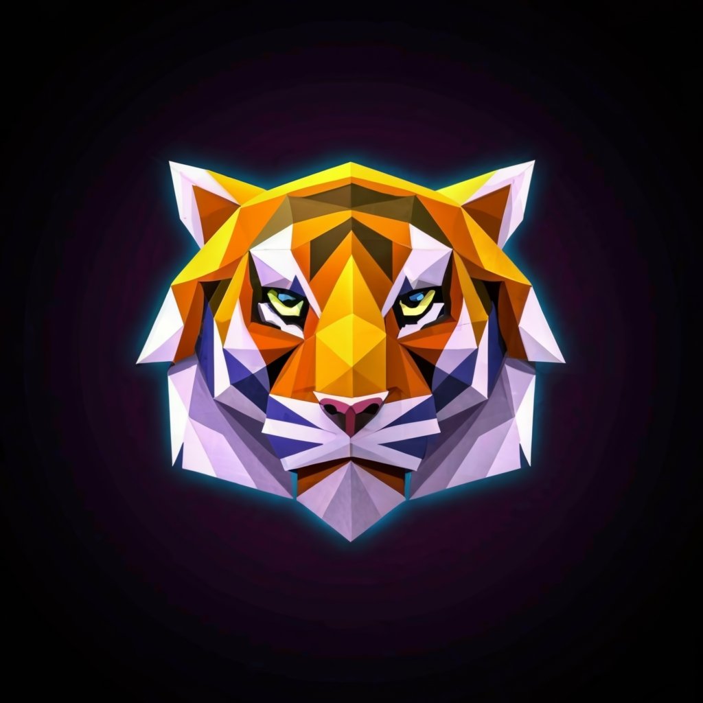a logo of stylis tiger by flower 3d 1 515