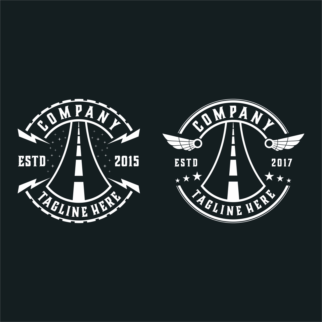 Motorcycle adventure emblem logo Design Collection - only 5$ preview image.