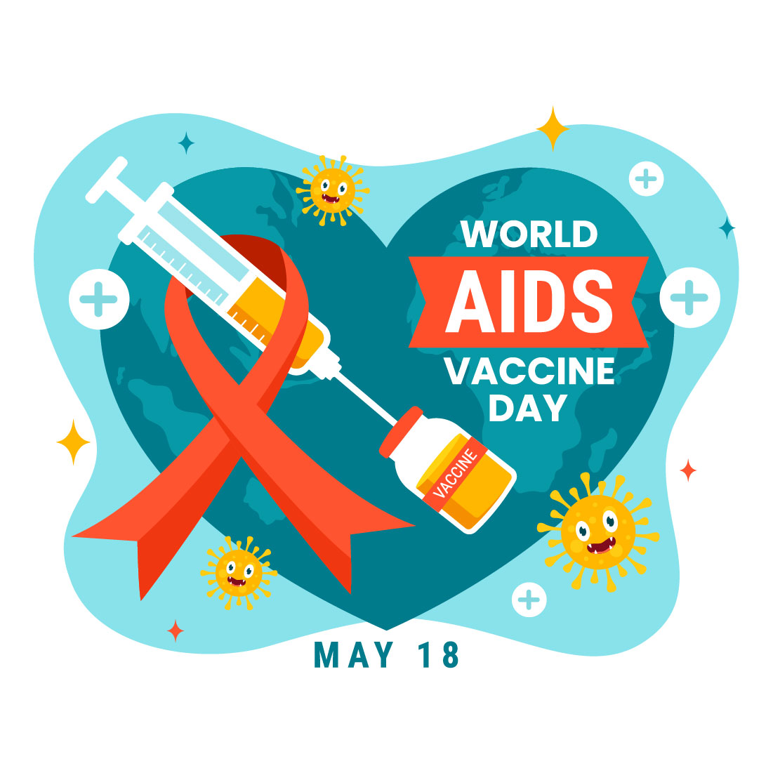12 World Aids Vaccine Day Illustration preview image.