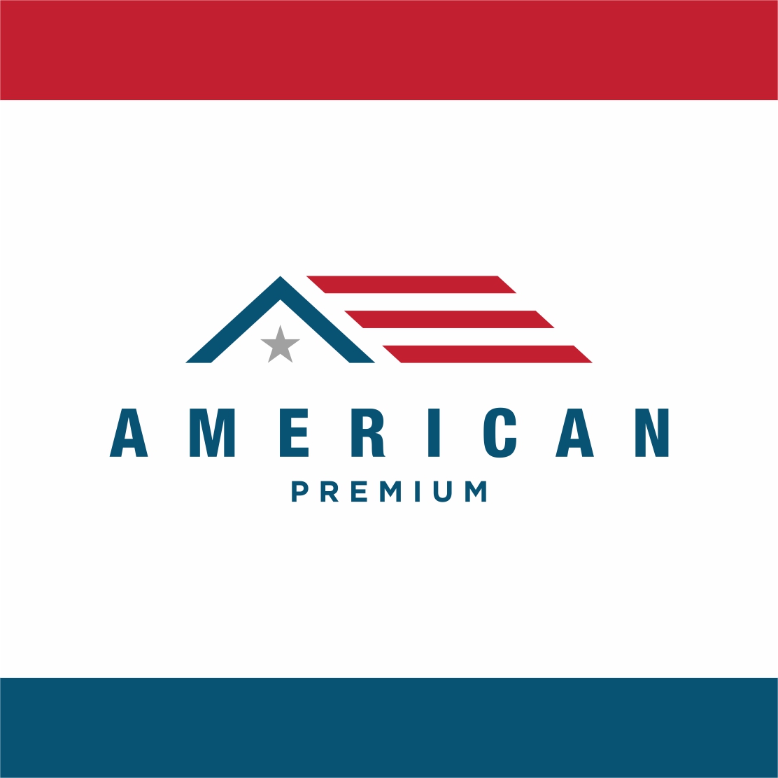 House logo design template, house roof icon Construction emblem American flag vector illustration - only 7$ preview image.