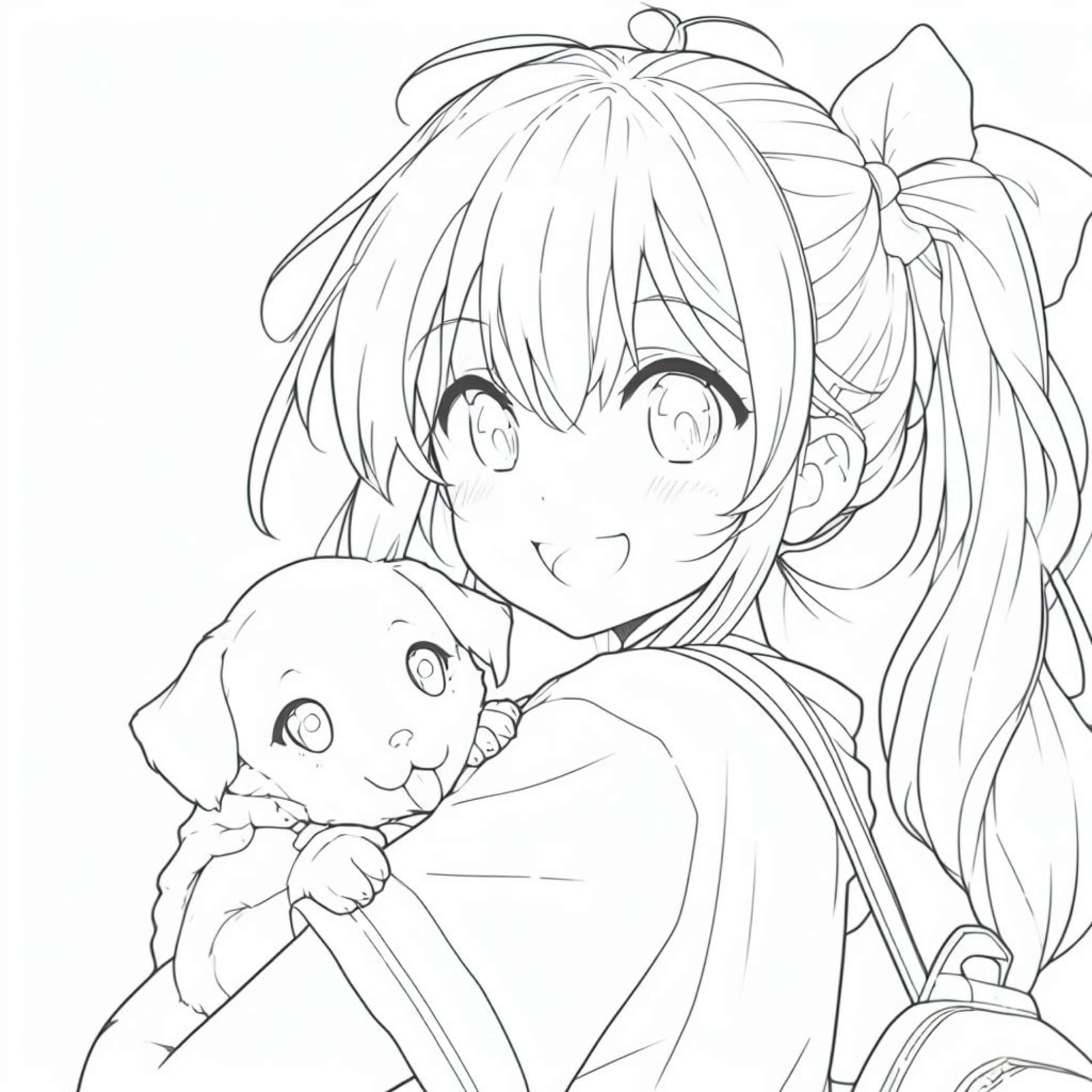12 High Quality Anime Coloring Book Pages for just 8$ preview image.