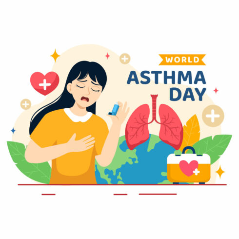 12 World Asthma Day Illustration cover image.