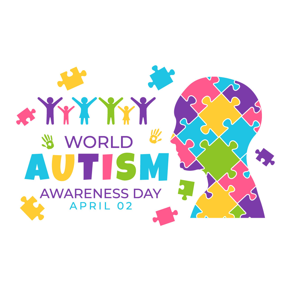 14 World Autism Awareness Day Illustration preview image.