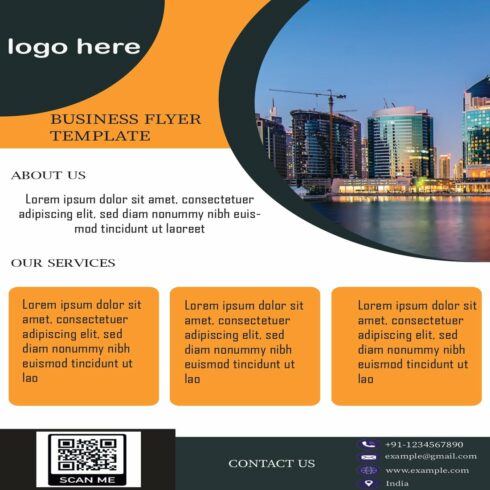 business flyer template cover image.