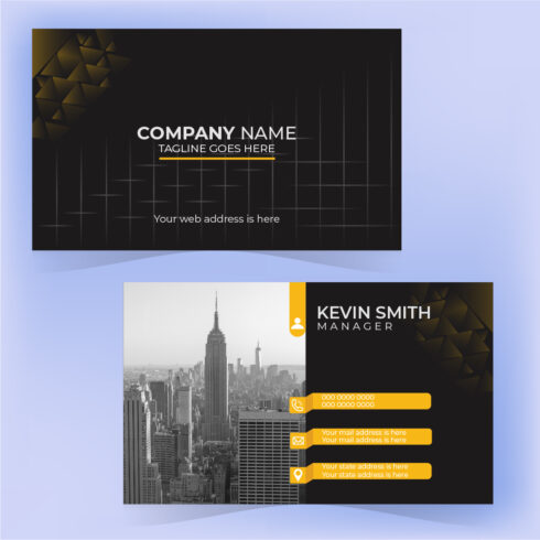 agency business card template cover image.