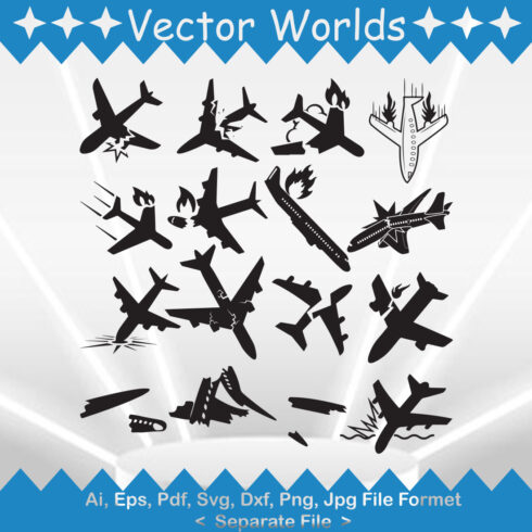 Plane Crash SVG Vector Design cover image.