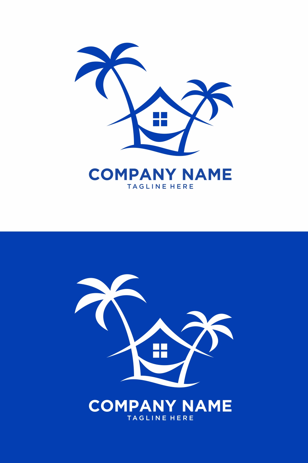 Beach property logo design template - only 7$ pinterest preview image.