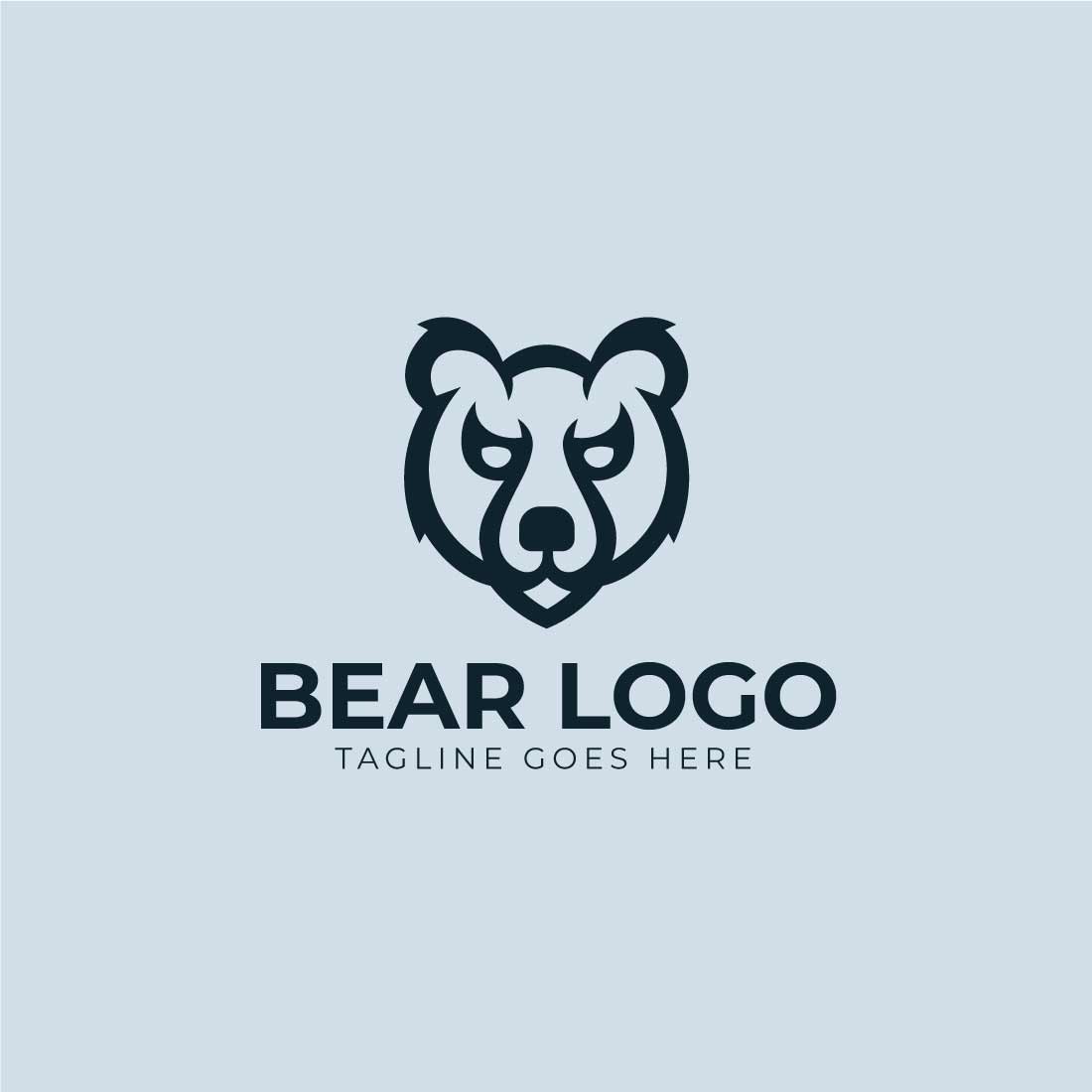 Professional Bear Logo design preview image.