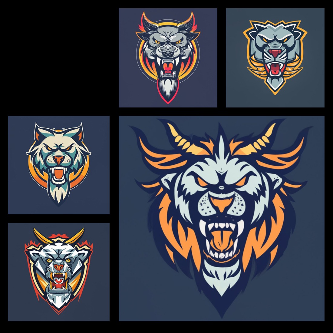 Beast Squad - Logo Design Template Total = 05 preview image.