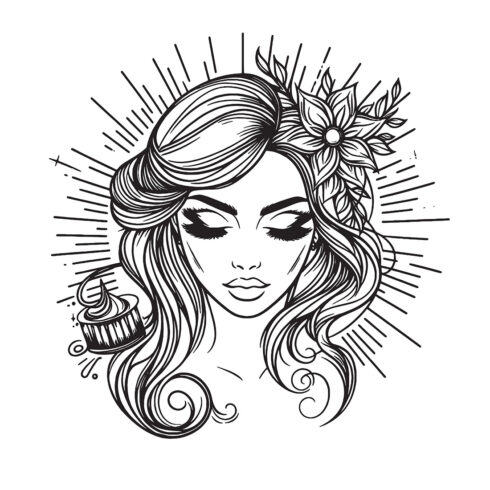 Beauty Girl Logo Illustration cover image.
