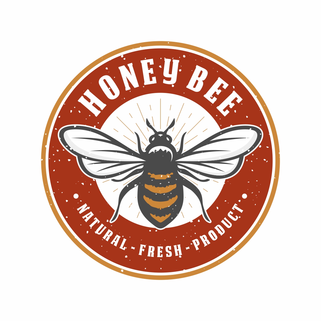 Honey Bee logo design - only 8$ preview image.