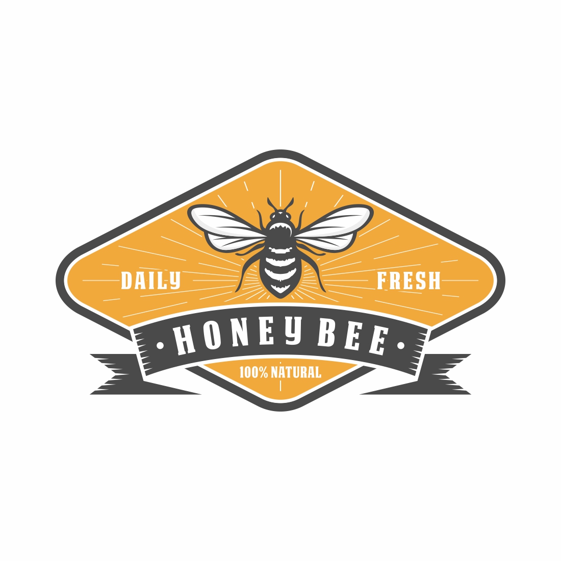Honey Bee logo design - only 7$ preview image.