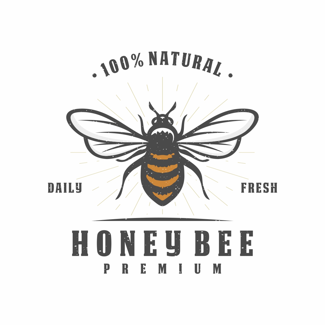 Honey Bee logo design - only 7$ preview image.