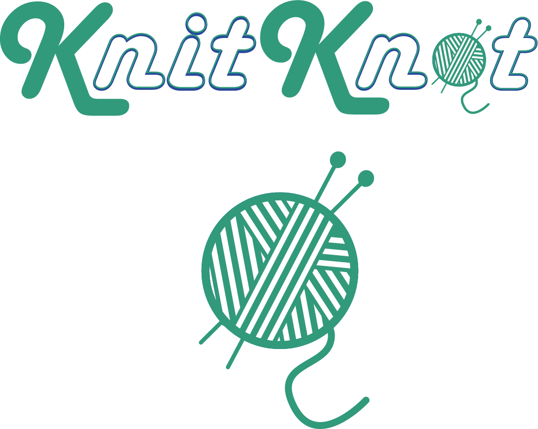 Logo and logomark for an online store of clothing and knitted items pinterest preview image.