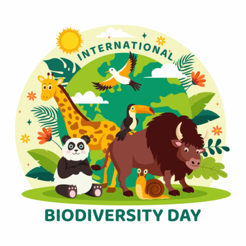 12 World Biodiversity Day Illustration cover image.