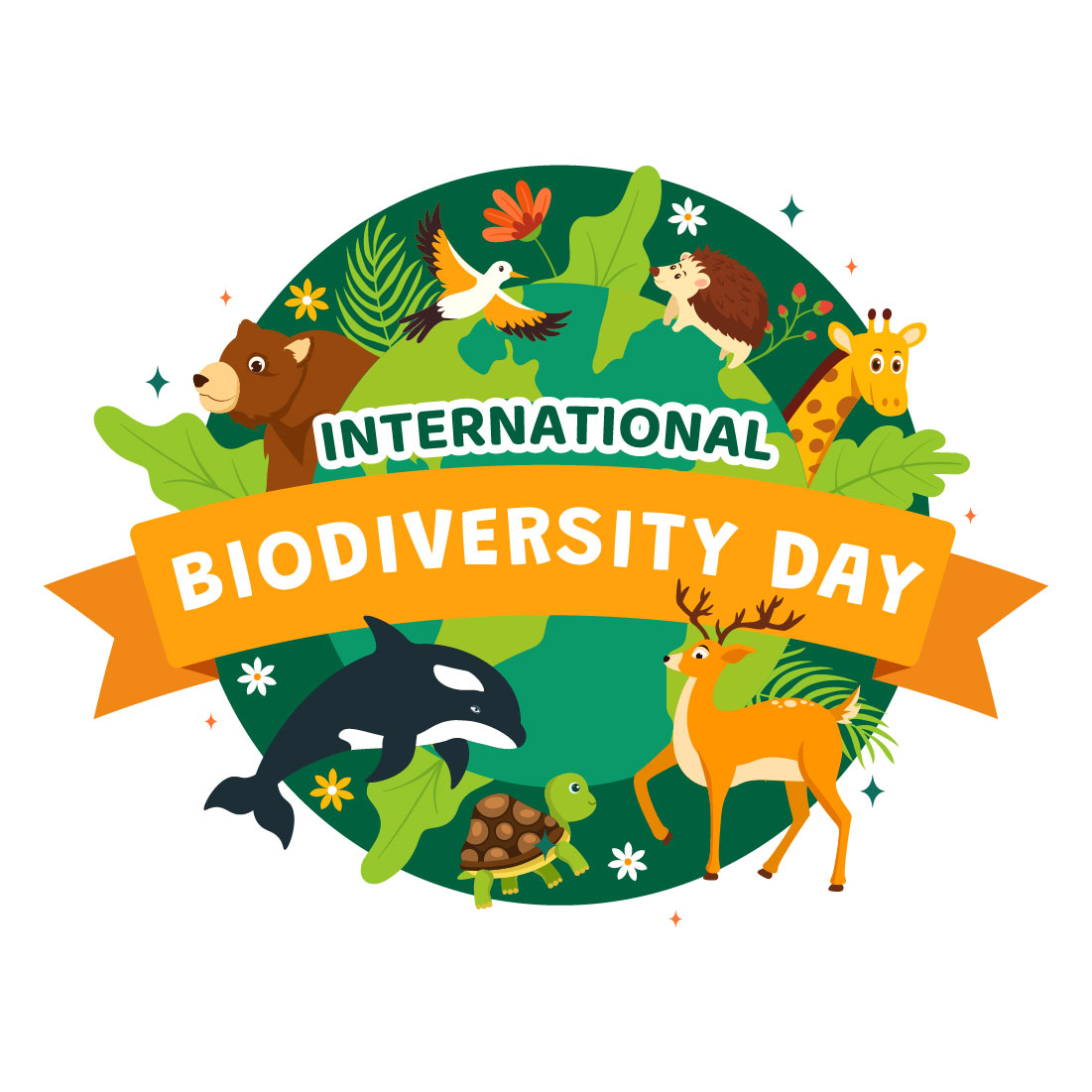 12 World Biodiversity Day Illustration preview image.