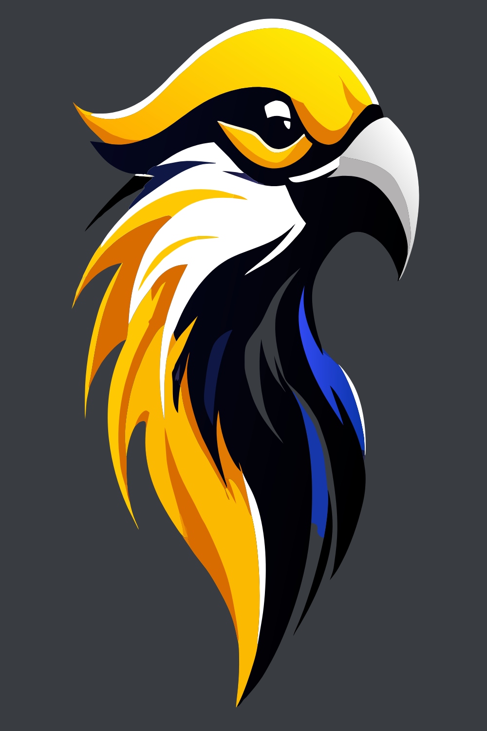 bird head logo design pinterest preview image.