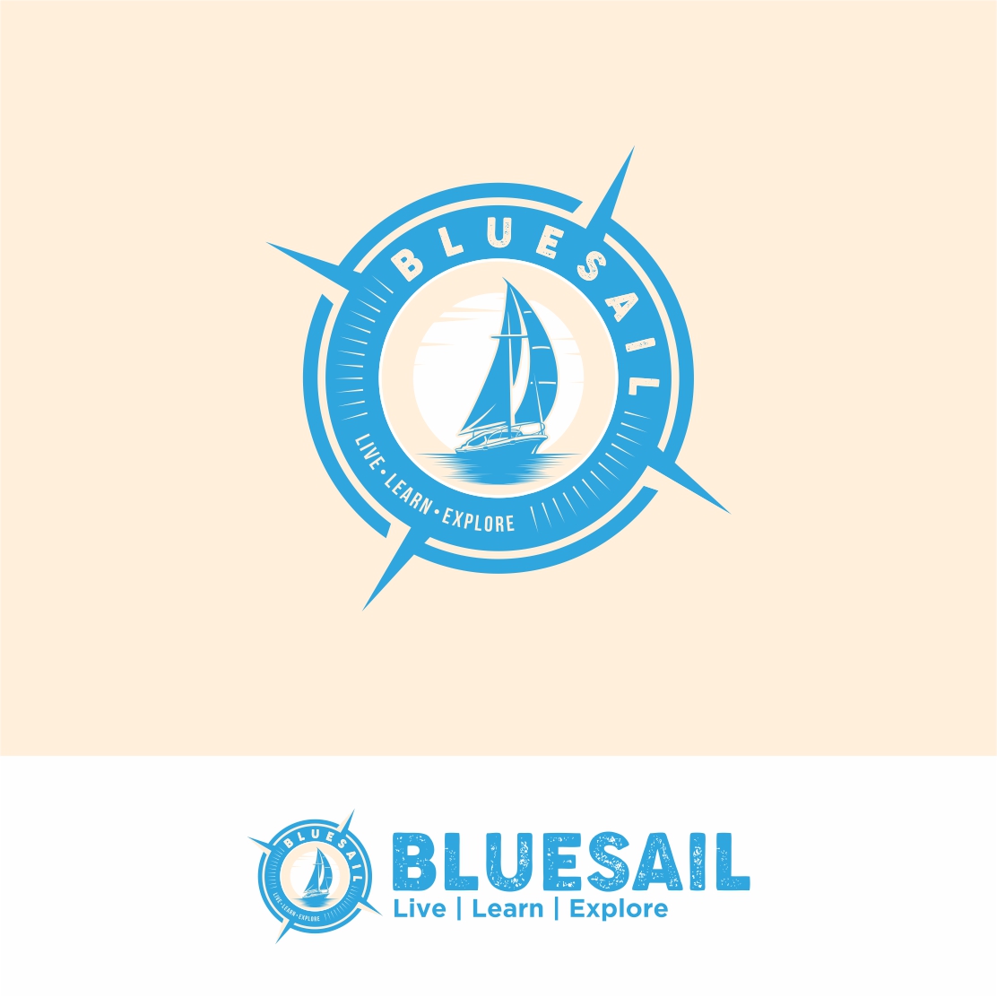 Catamaran, Cruise Ship Logo Template - only 10$ preview image.