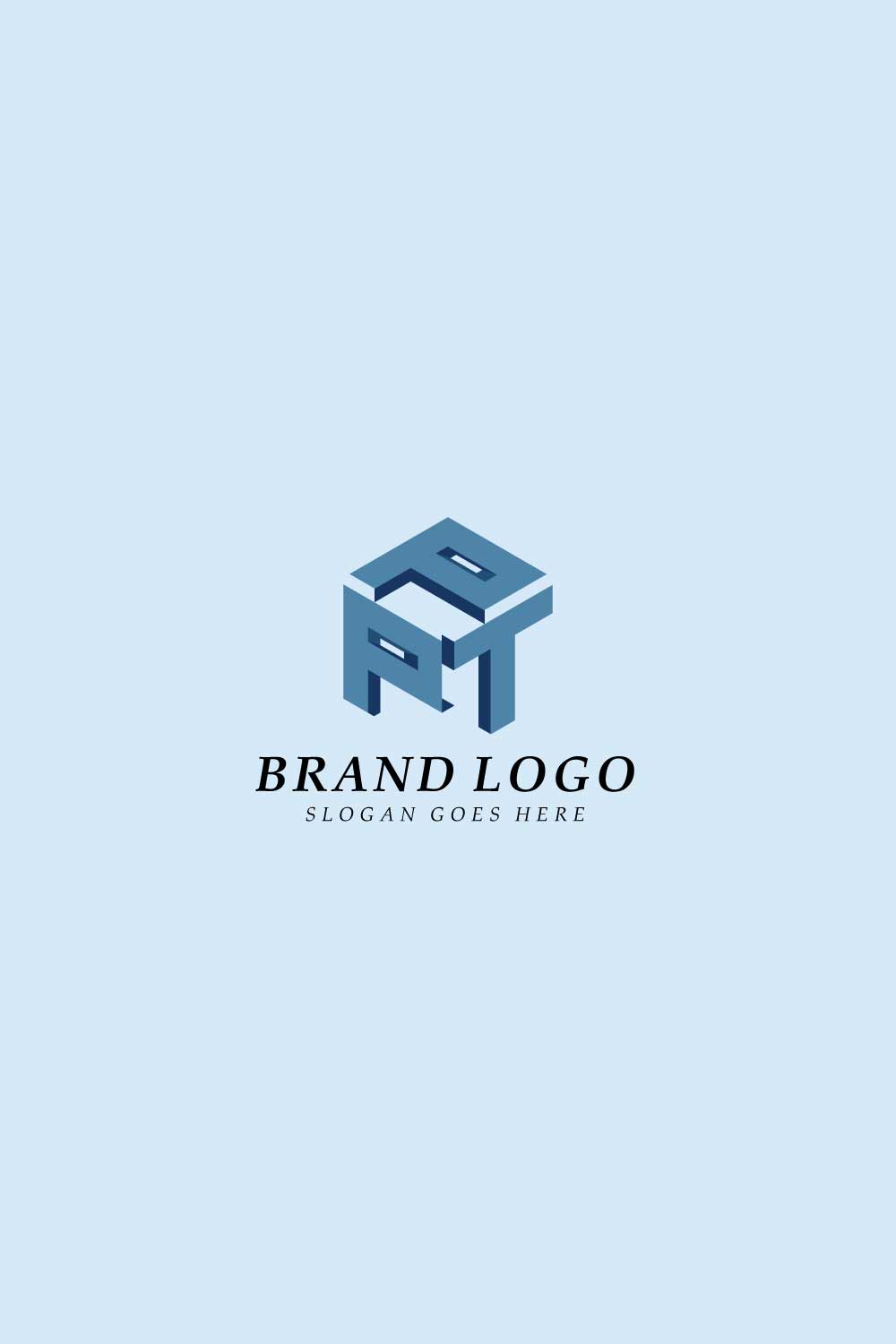 PPT letter logo with polygon shape design pinterest preview image.