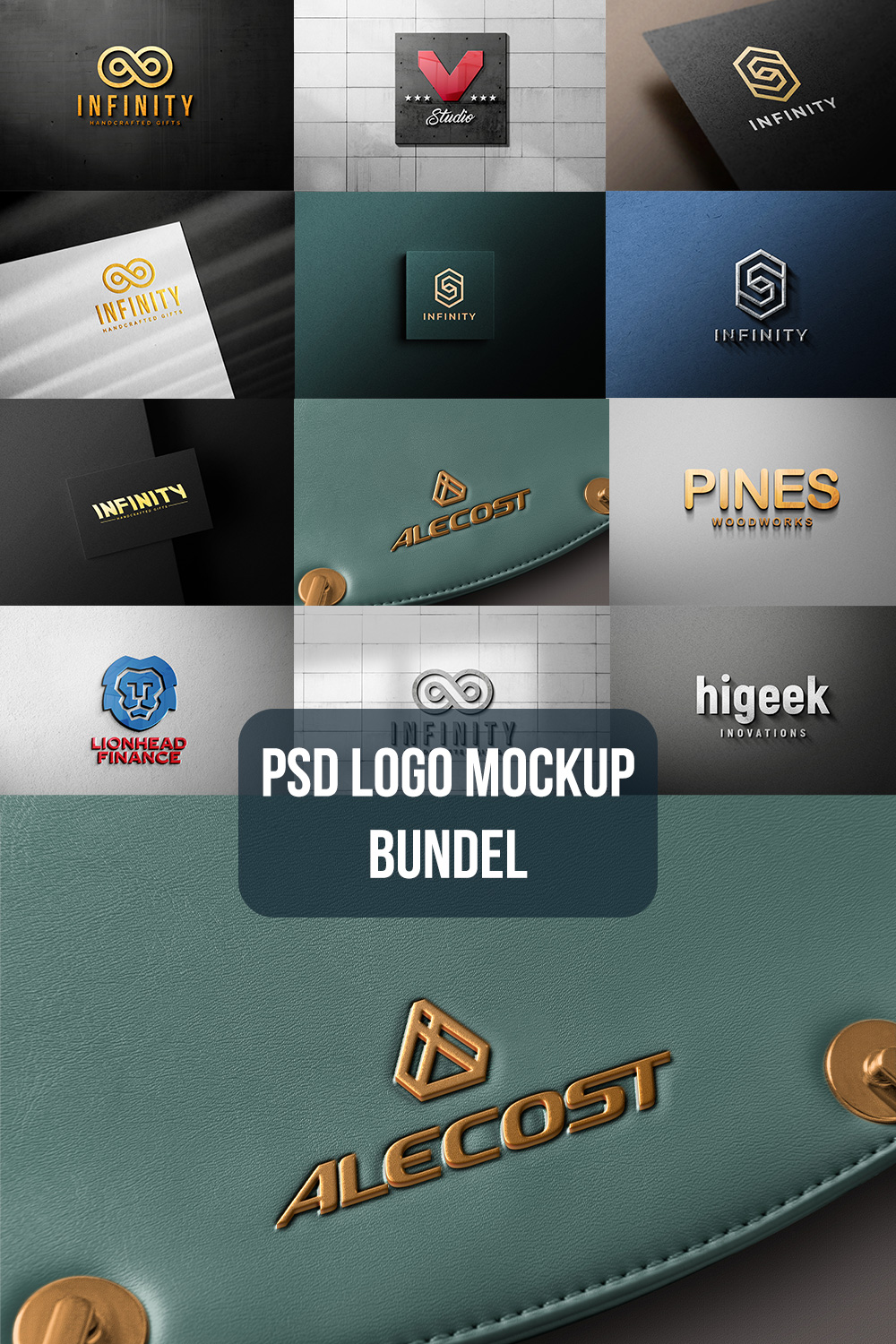 Best Logo Mockup collection pinterest preview image.