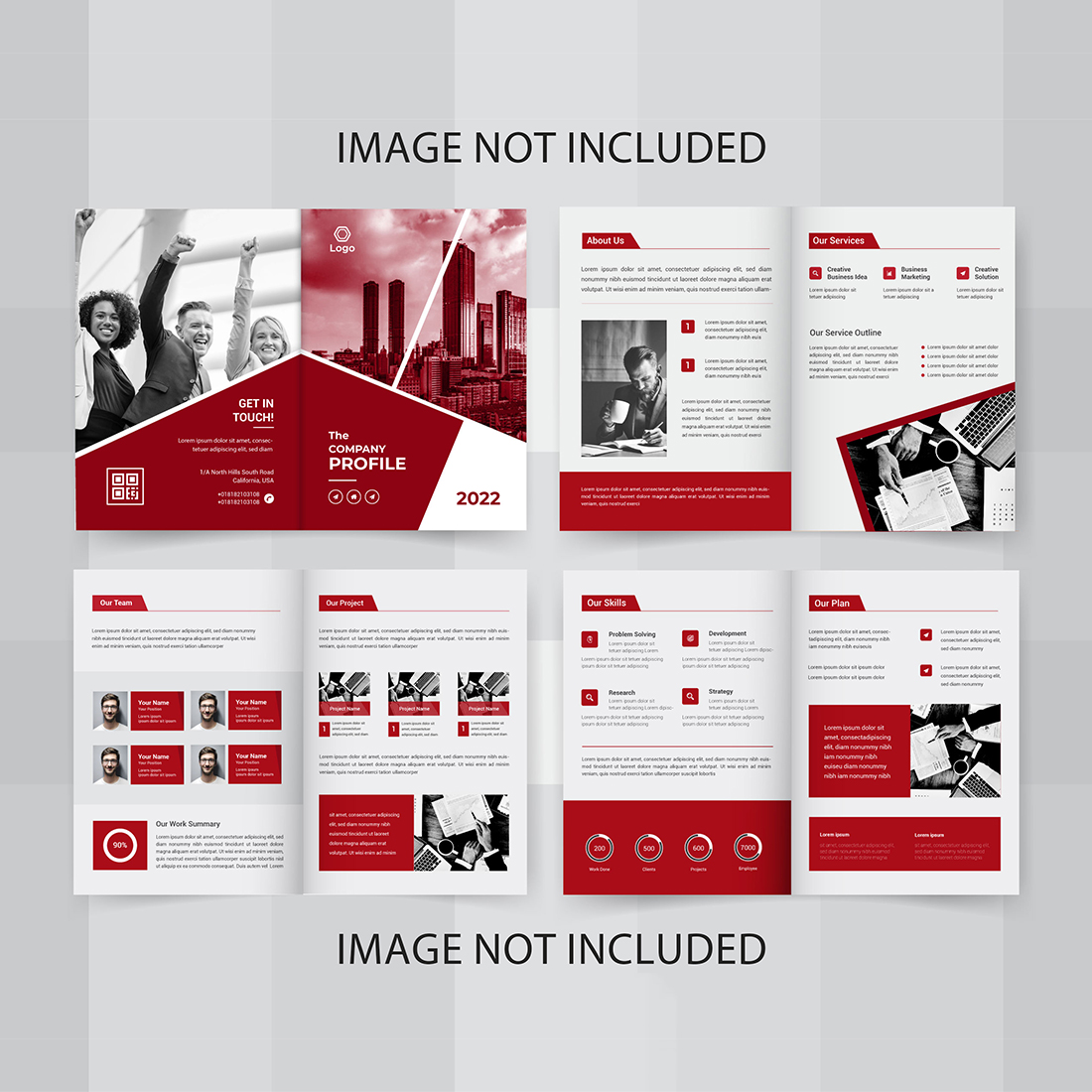 Vector Creative Company Profile Template Design preview image.