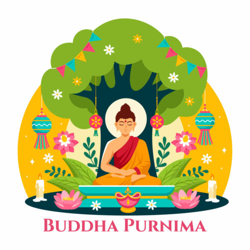 9 Buddha Purnima Illustration cover image.