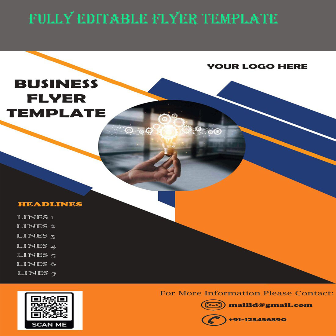 business flyer template preview image.