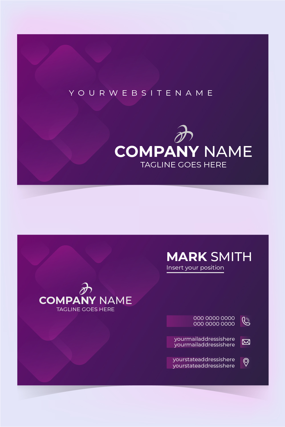 fashion business card pinterest preview image.