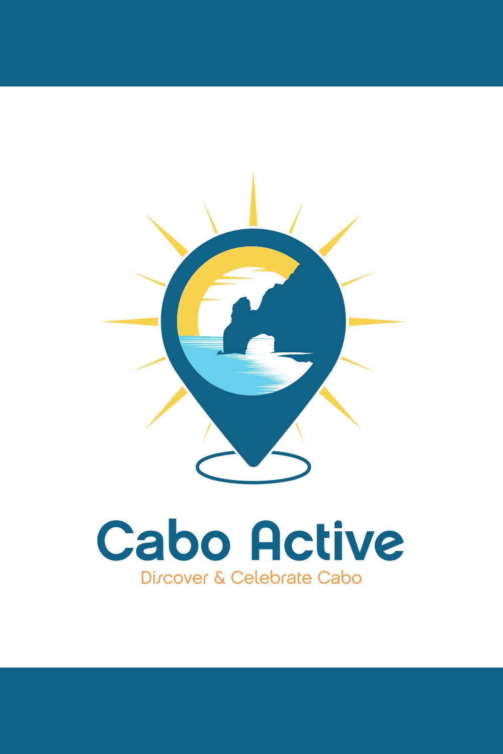 Cabo San Lucas logo design with pin - only 5$ pinterest preview image.