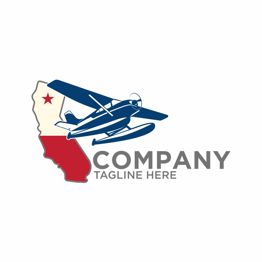 Plane logo design with flights in california - only 5$ preview image.