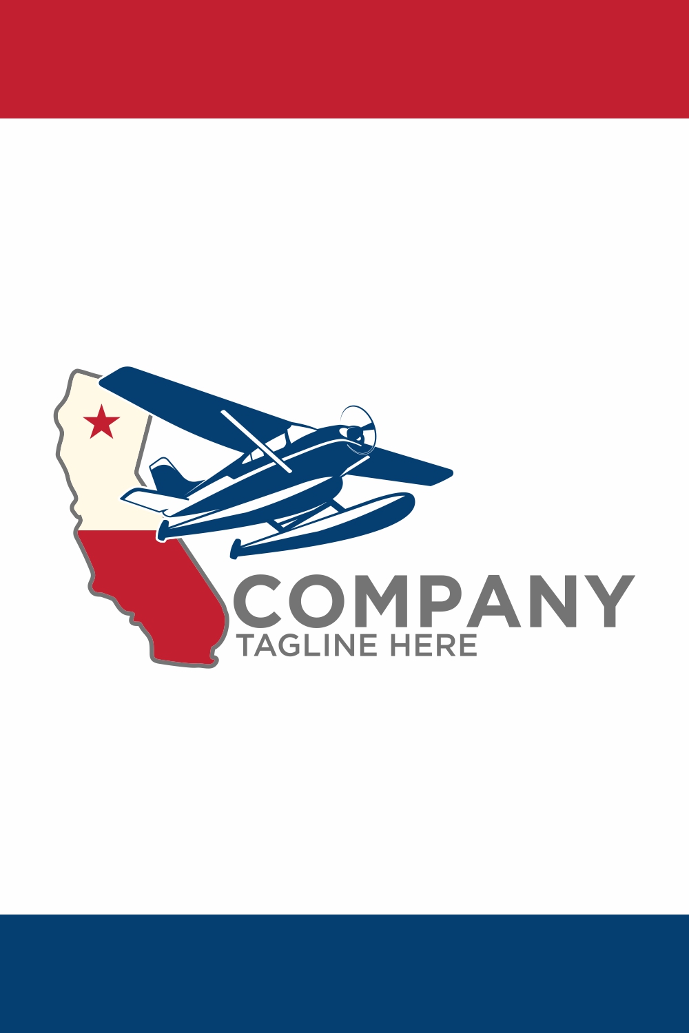 Plane logo design with flights in california - only 5$ pinterest preview image.