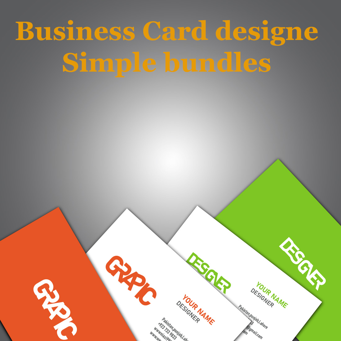 Simple Business card template cover image.