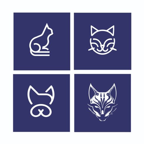 Cat - Logo Design Template Total = 04 cover image.