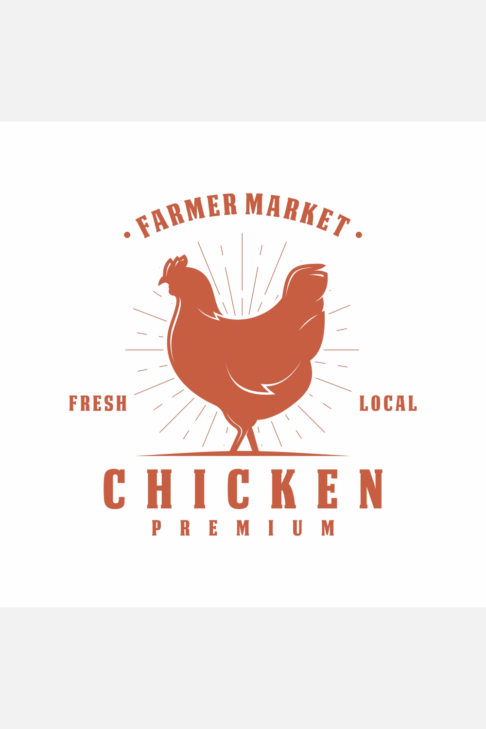 Chicken Farm logo design - only 5$ pinterest preview image.