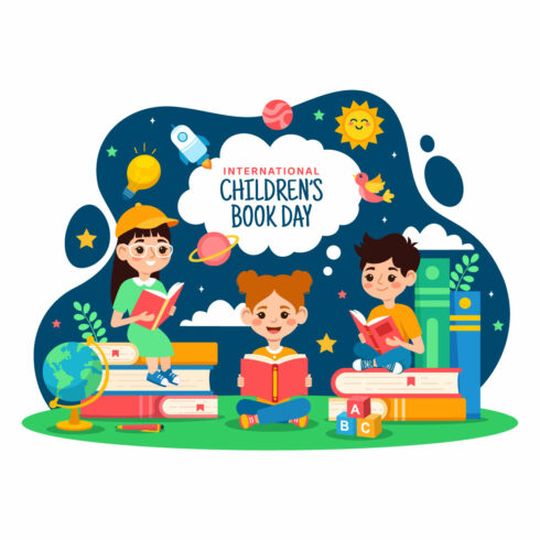 12 International Children Book Day Illustration cover image.