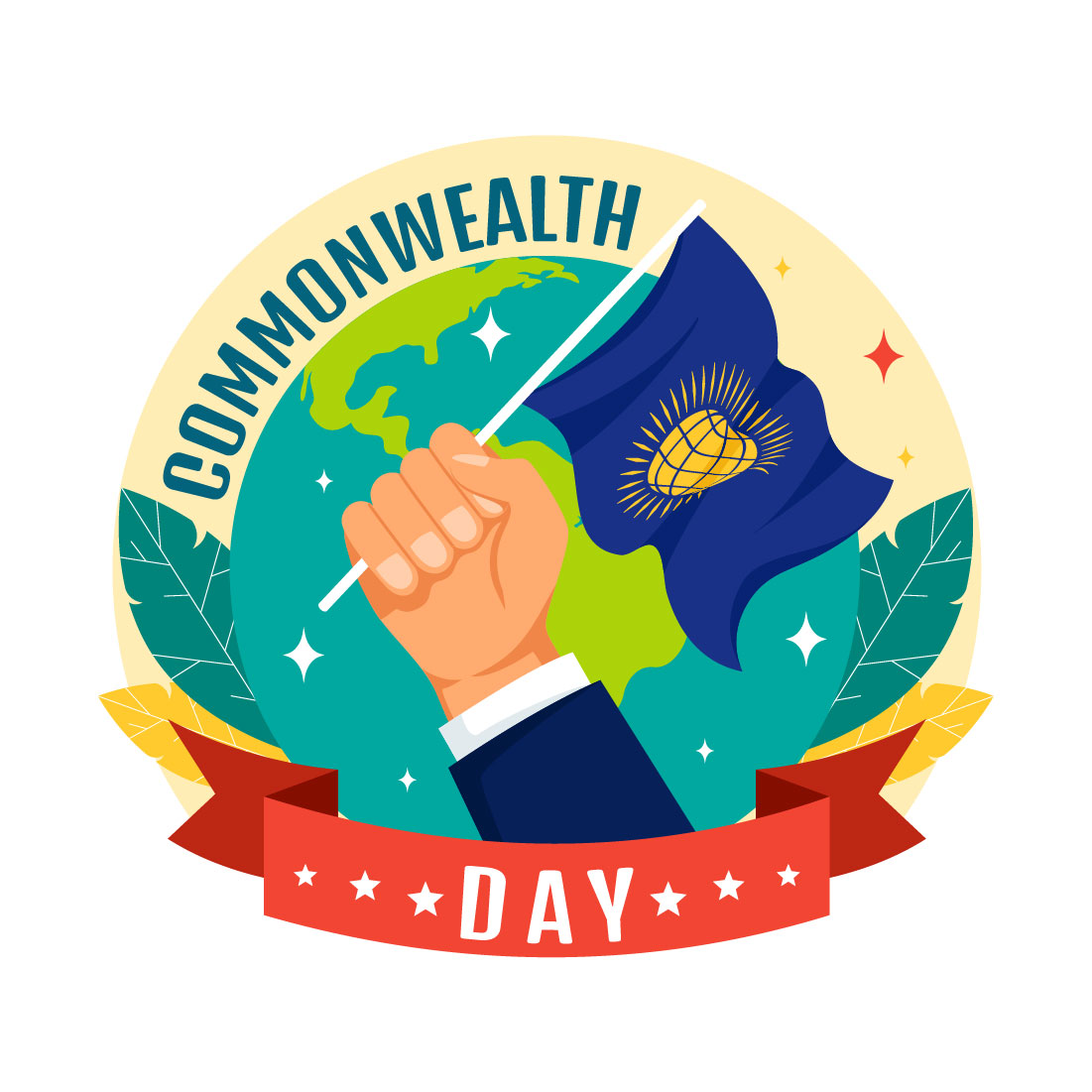 12 Commonwealth Day Illustration cover image.
