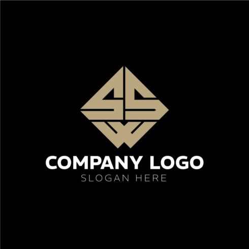 Creative SSW letter logo design vector cover image.