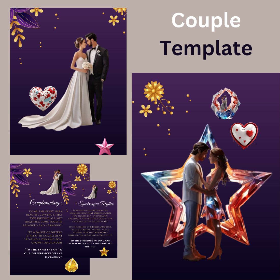 Couple template cards latest design and unique in world buy now preview image.