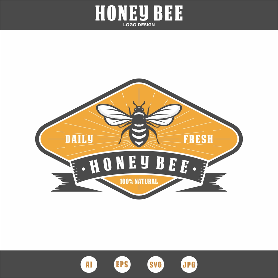 Honey Bee logo design - only 7$ cover image.